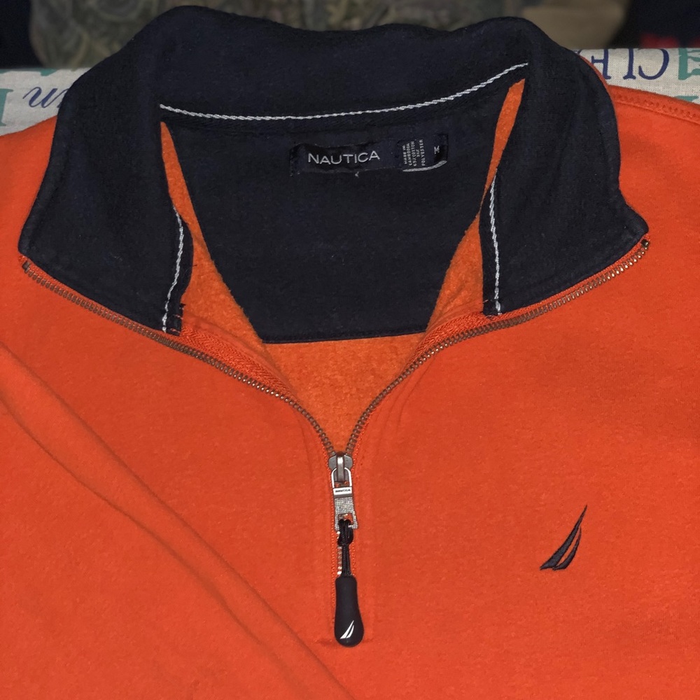 Nautica Orange Half Zip | Size M |